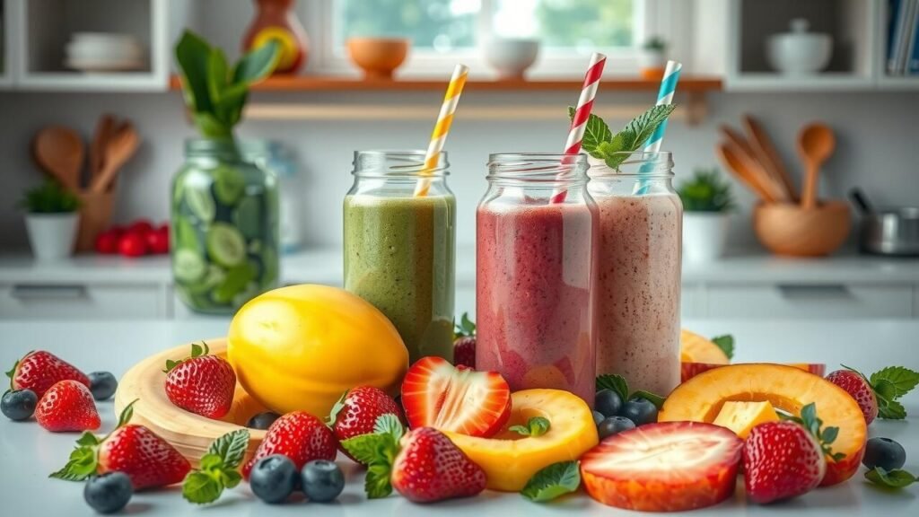 Vegan Peach Smoothie (Light + Summery)