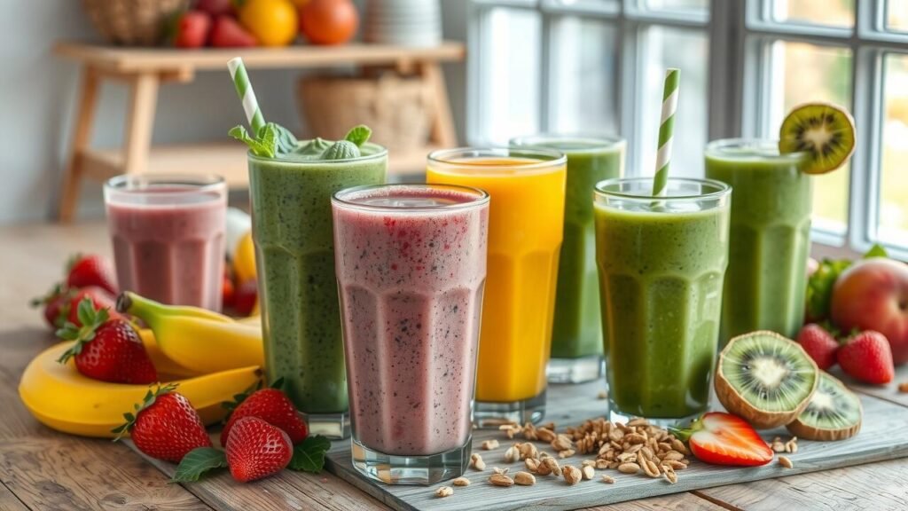 Veggie Breakfast Smoothie: Sweet + Greens Morning Blends